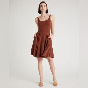 Quince Tencel Jersey Fit & Flare Mini Dress, medium